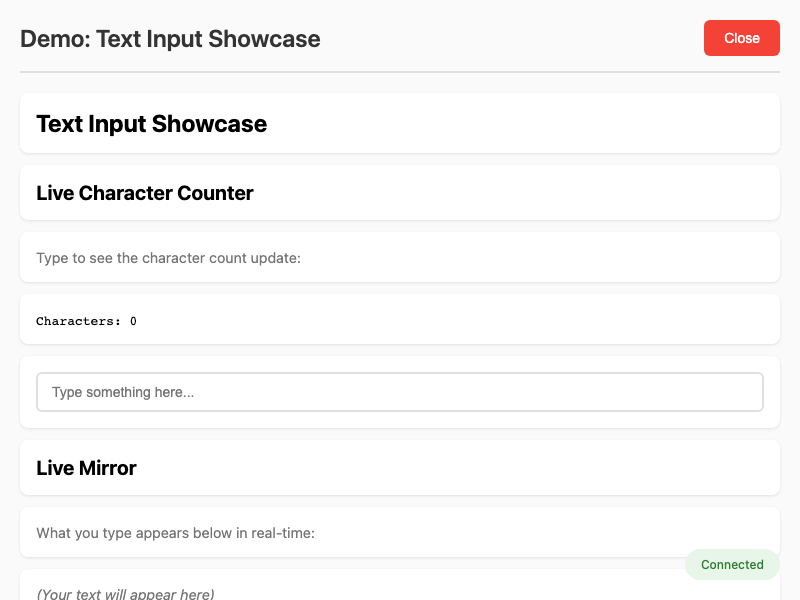 Text Input Demo